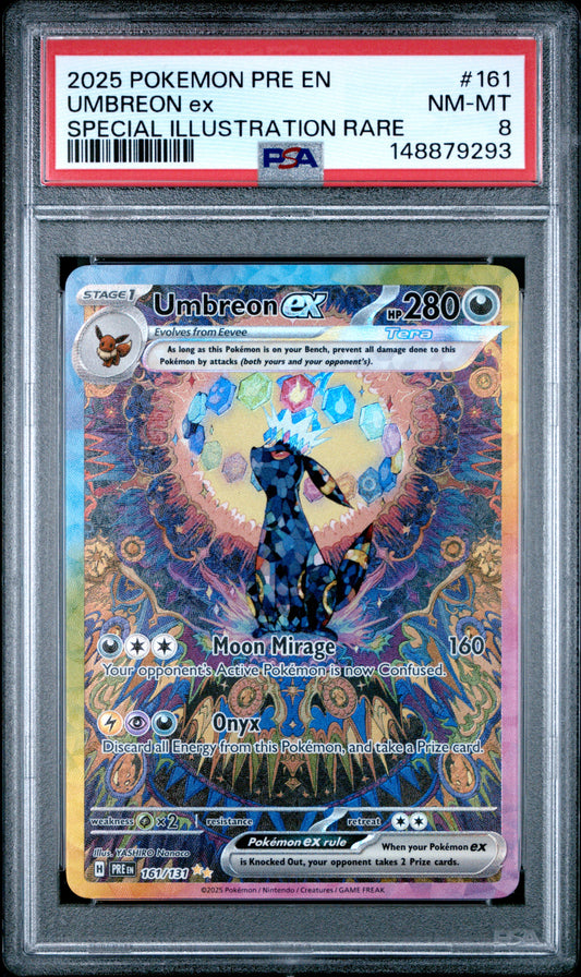 PSA 8 Umbreon ex #161 Prismatic Evolutions