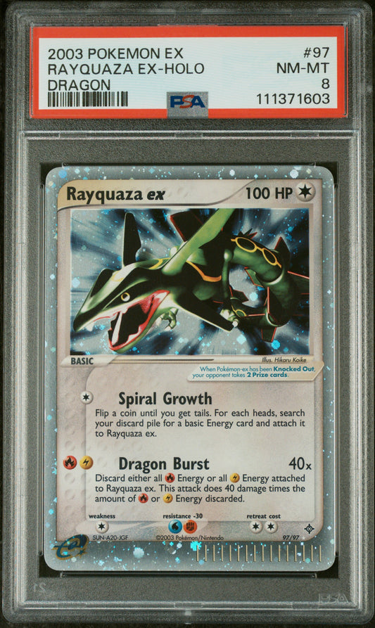 PSA 8 Rayquaza ex #97 Dragon