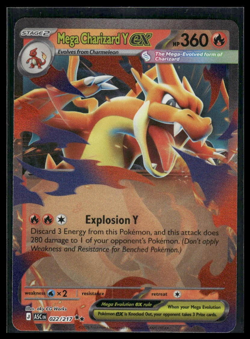 Mega Charizard Y ex #022/217 Ascended Heroes NM