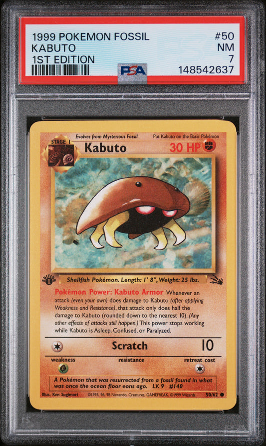 PSA 7 Kabuto #50 1st Edition Fossil