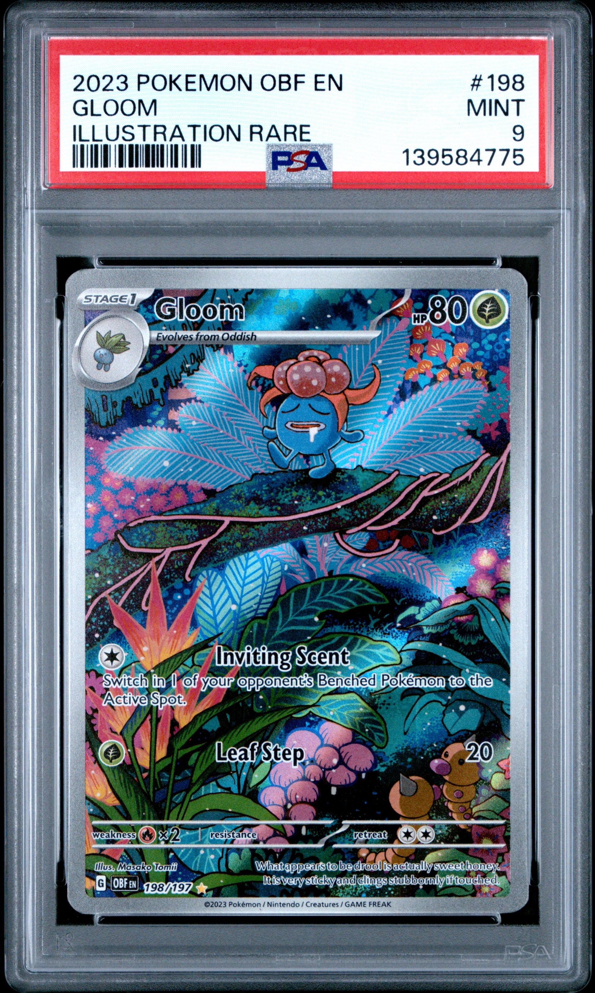 PSA 9 Gloom #198 Obsidian Flames