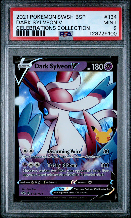 PSA 9 Dark Sylveon V #134 Celebrations Promo