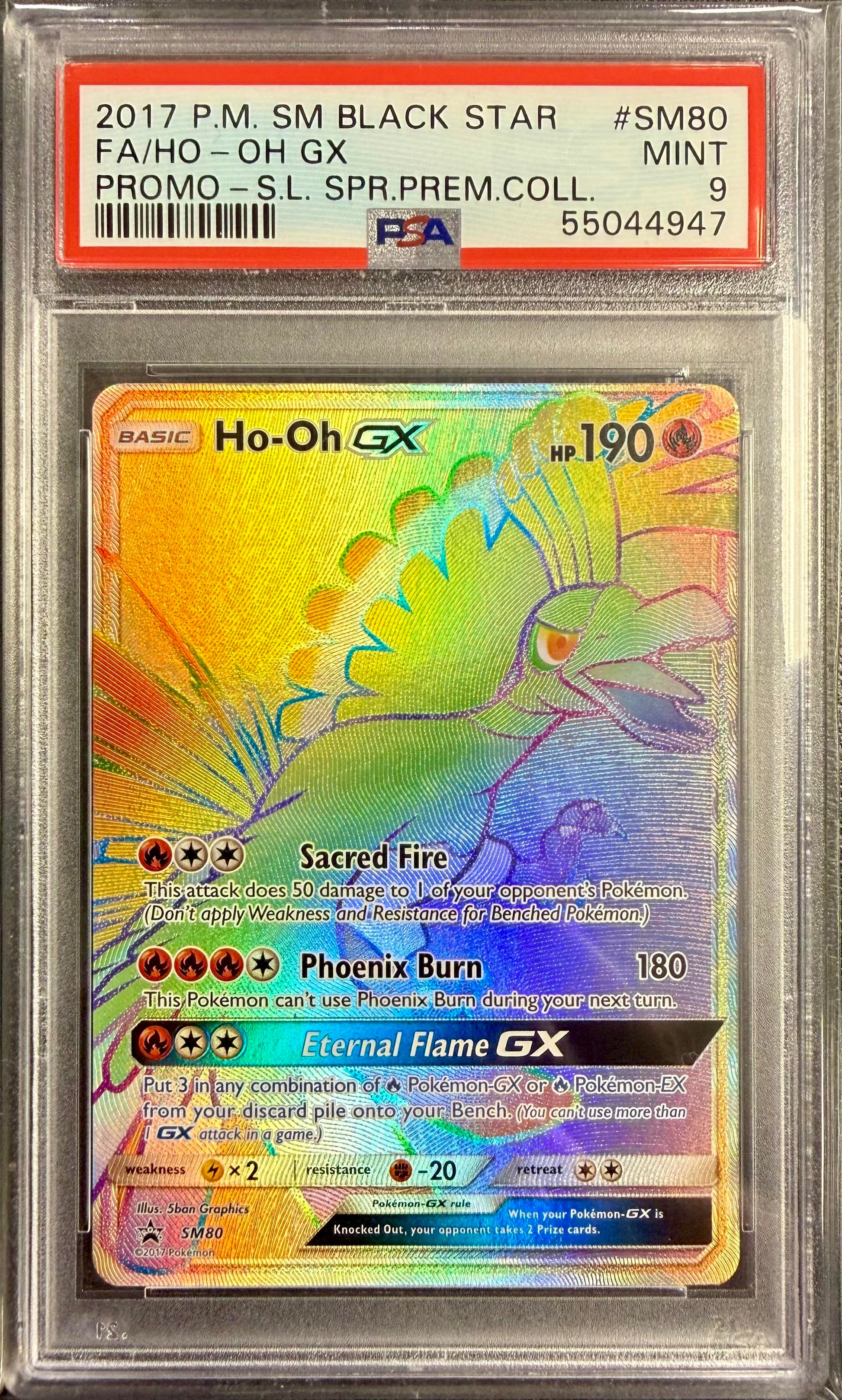 PSA 9 Ho-Oh GX #SM80 Sun & Moon Promo