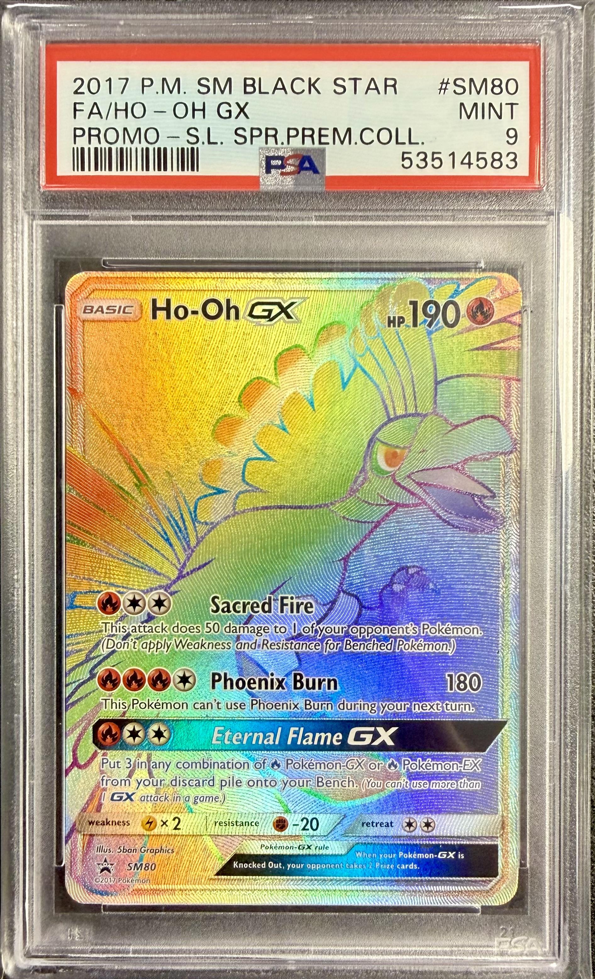 PSA 9 Ho-Oh GX #SM80 Sun & Moon Promo