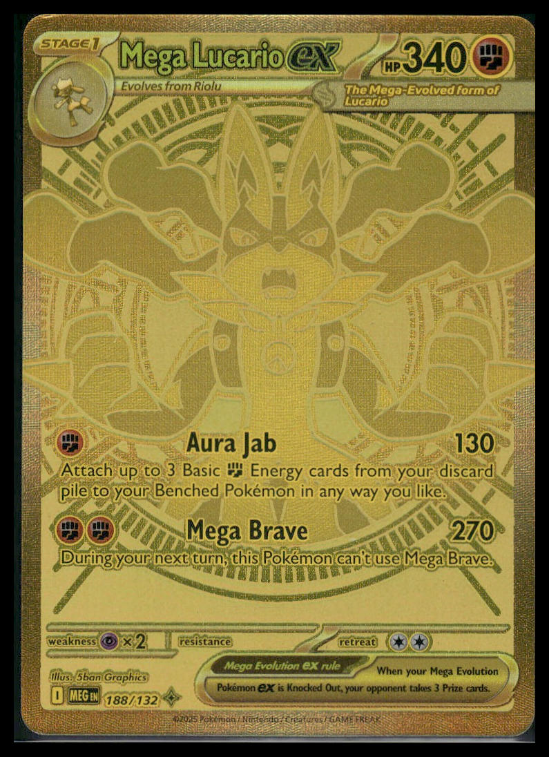 Mega Lucario ex #188/132 Mega Evolution VLP