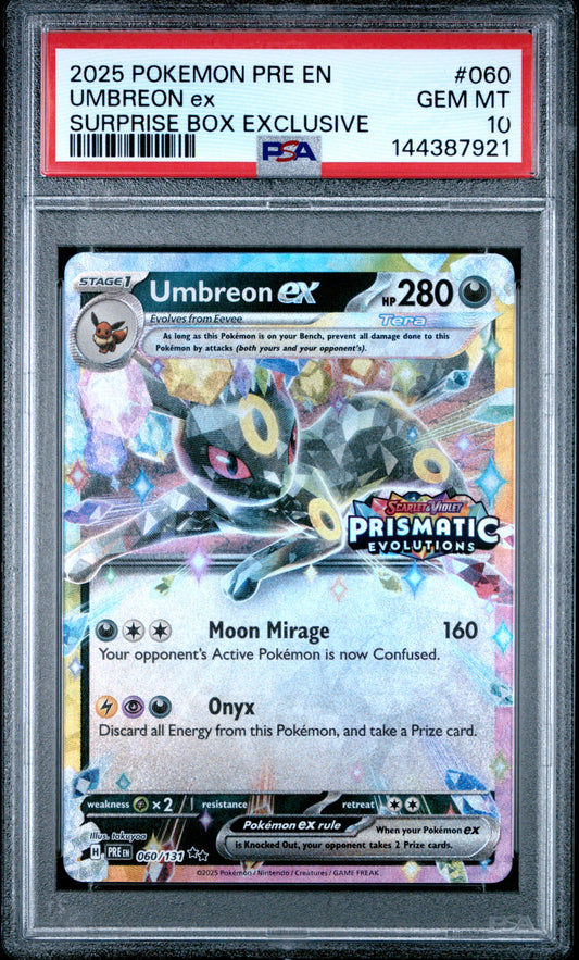 PSA 10 Umbreon ex #060 STAMPED Prismatic Evolutions Promo