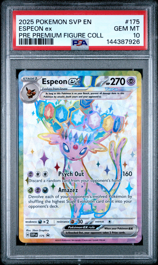 PSA 10 Espeon ex #175 Prismatic Evolutions Promo