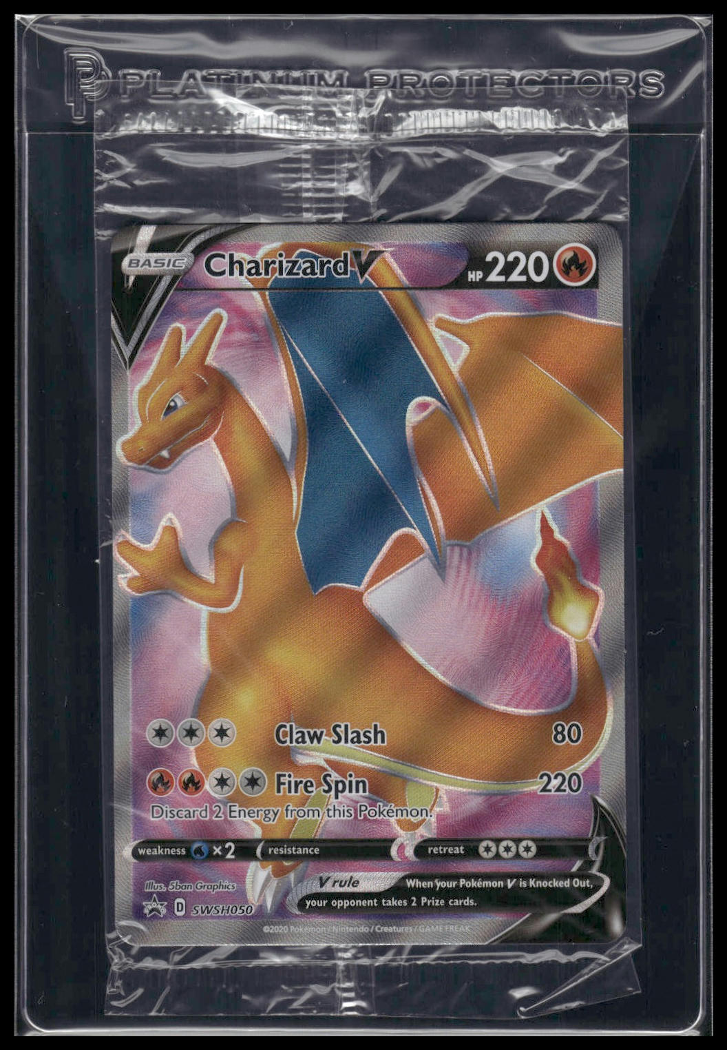 Charizard V #SWSH050 SEALED Sword & Shield Promo Cards LP