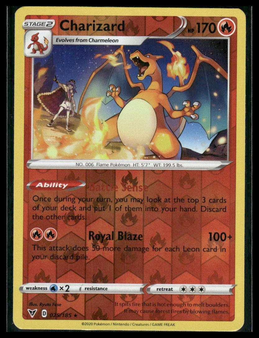 Charizard #025/185 Reverse Holo Vivid Voltage LP
