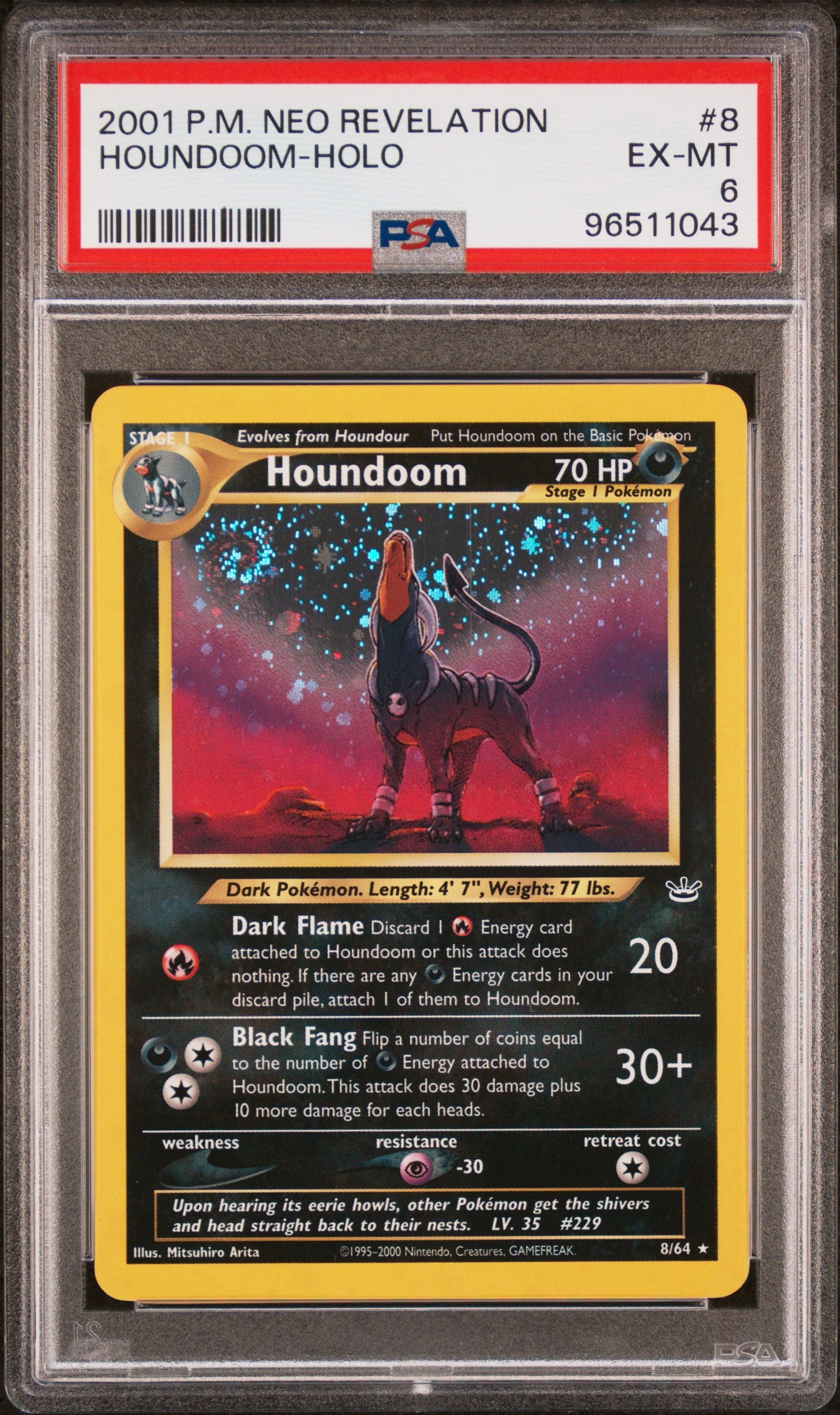 PSA 6 Houndoom #8 Neo Revelation
