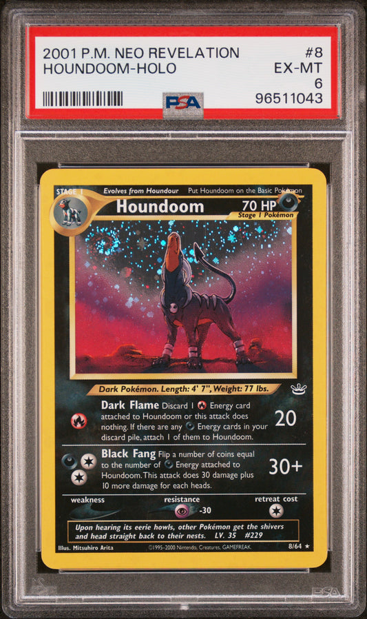 PSA 6 Houndoom #8 Neo Revelation