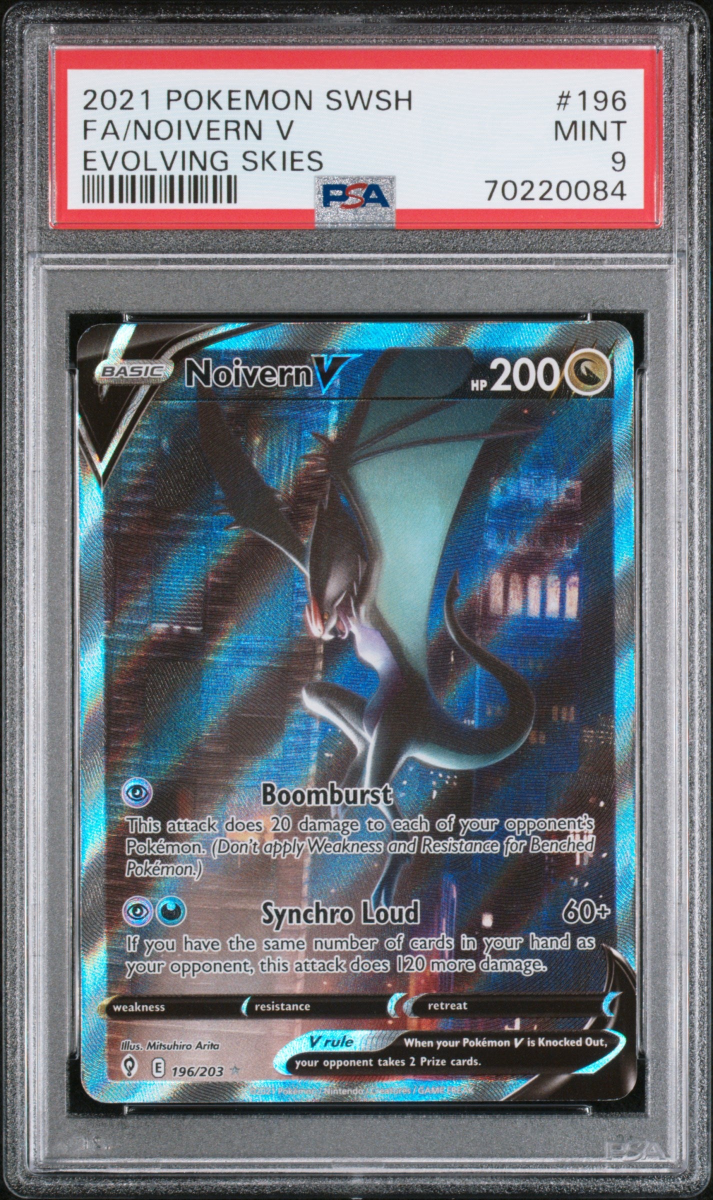 PSA 9 Noivern V #196 Evolving Skies