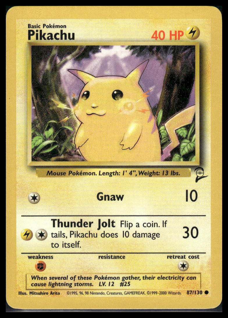 Pikachu #087/130 Base Set 2 LP
