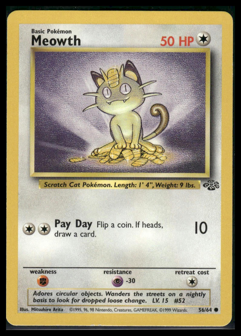 Meowth #56/64 Jungle LP