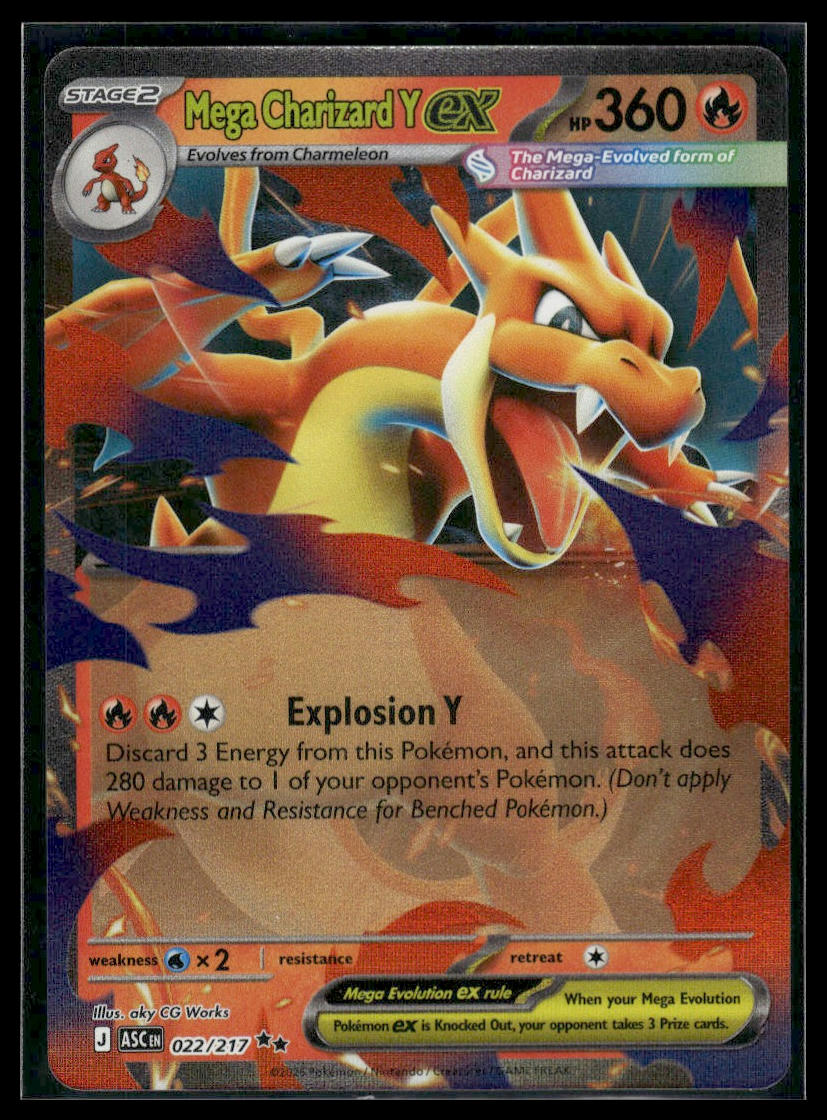 Mega Charizard Y ex #022/217 Ascended Heroes VLP
