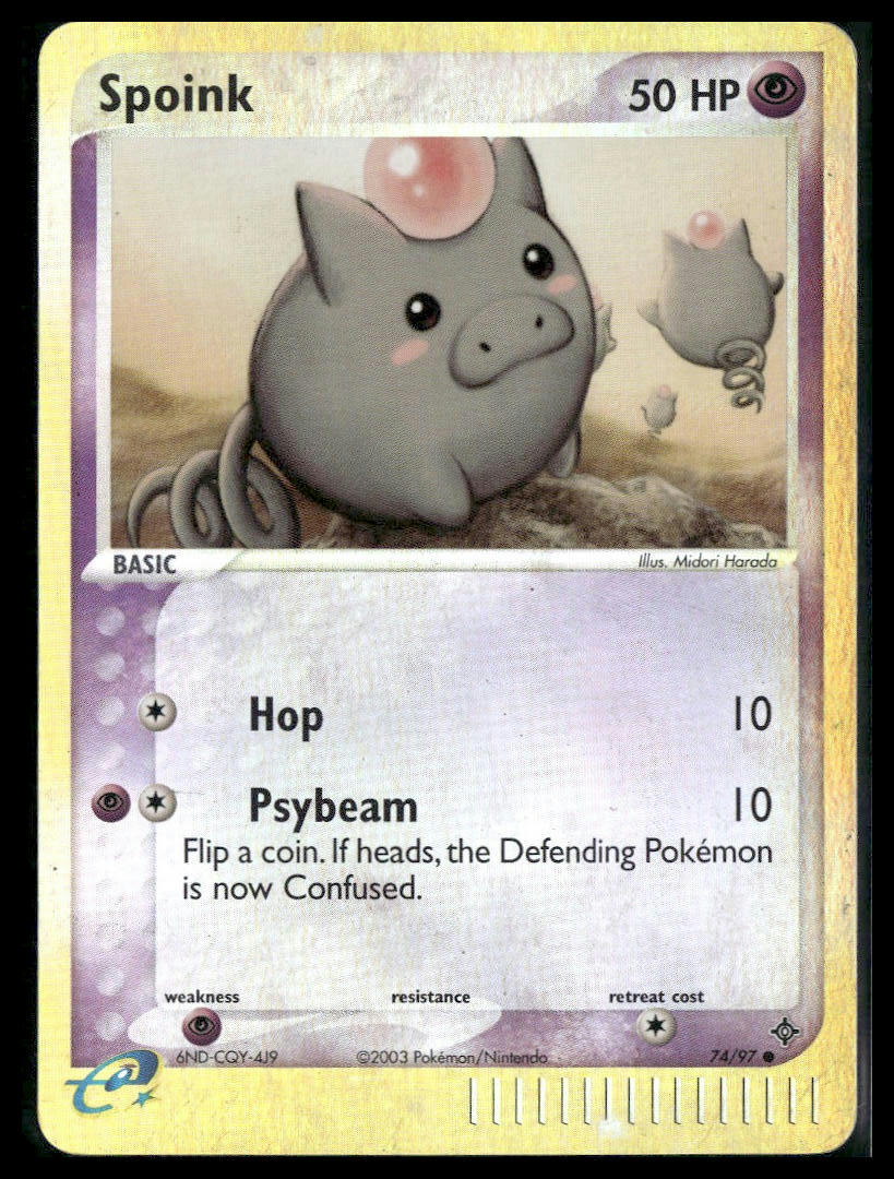 Spoink #74/97 Reverse Holo Dragon MP