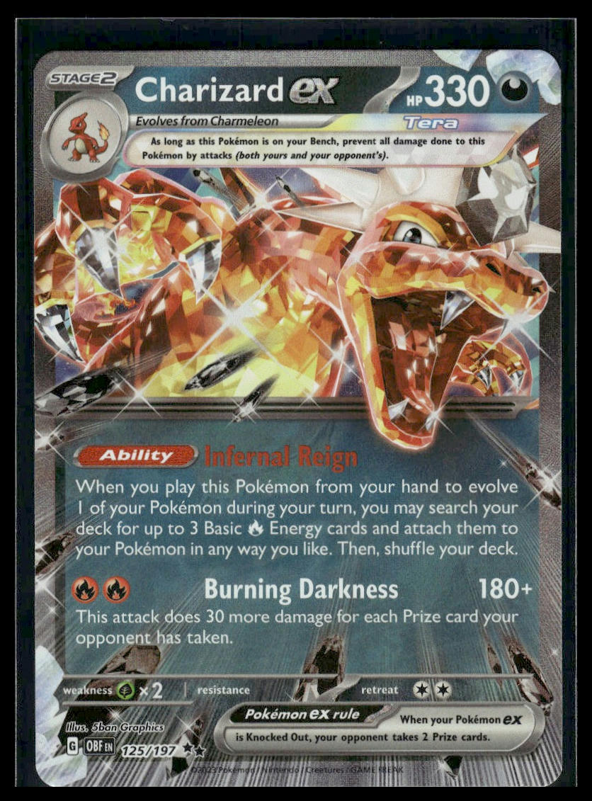 Charizard ex #125/197 Obsidian Flames VLP