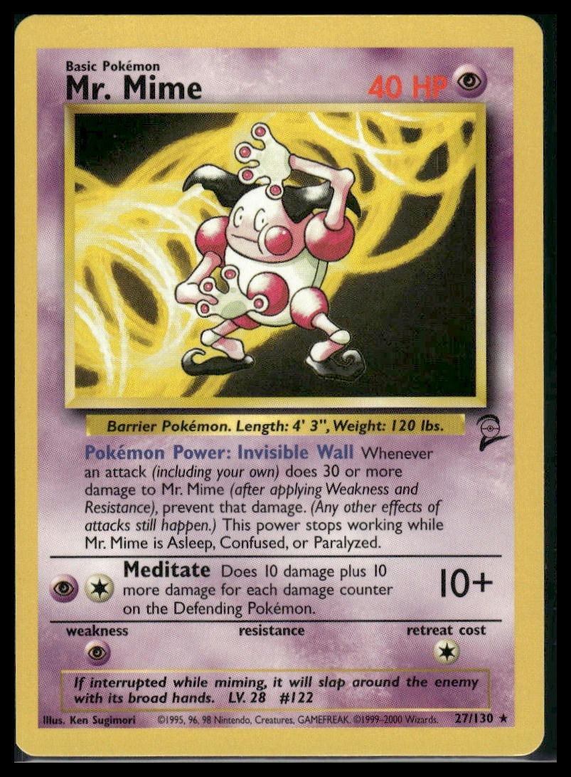 Mr. Mime #027/130 Base Set 2 LP