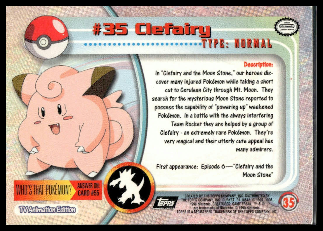 Clefairy #35 Foil Topps TV LP