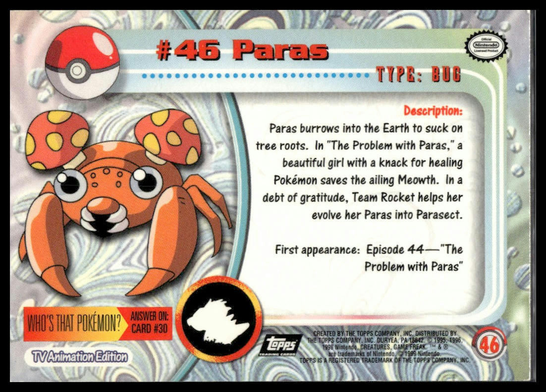 Paras #46 Foil Topps TV LP