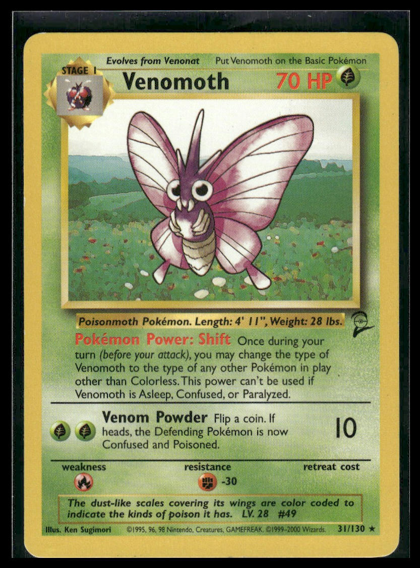 Venomoth #031/130 Base Set 2 LP