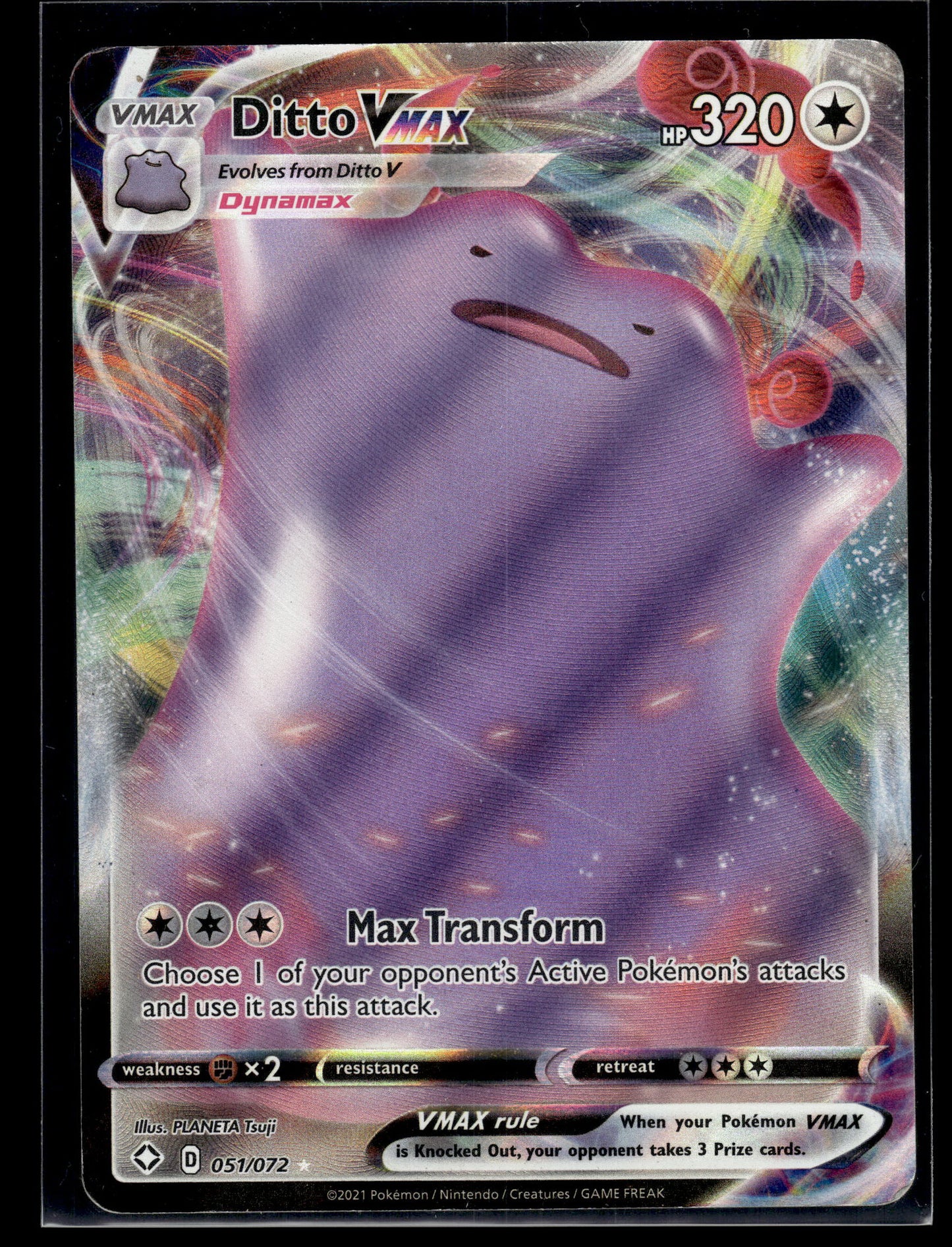 Ditto VMAX #051/072 Shining Fates MP