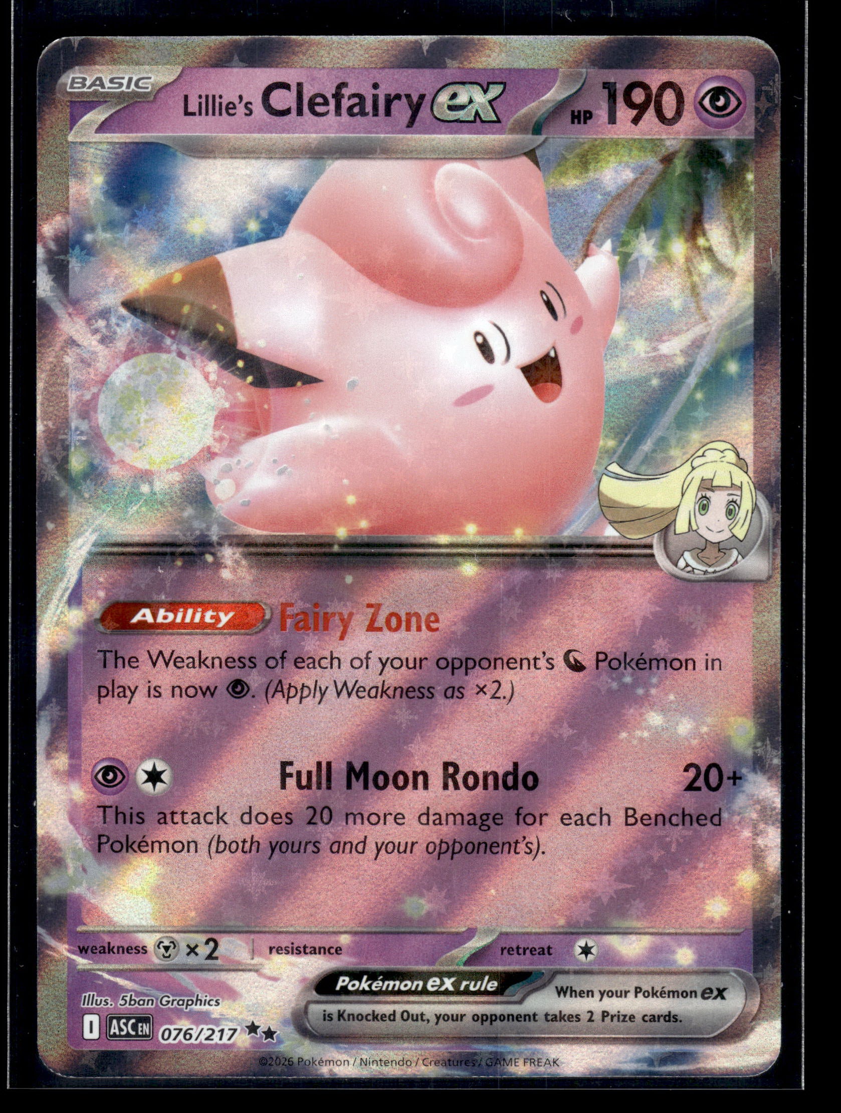Lillie's Clefairy ex #076/217 Ascended Heroes VLP