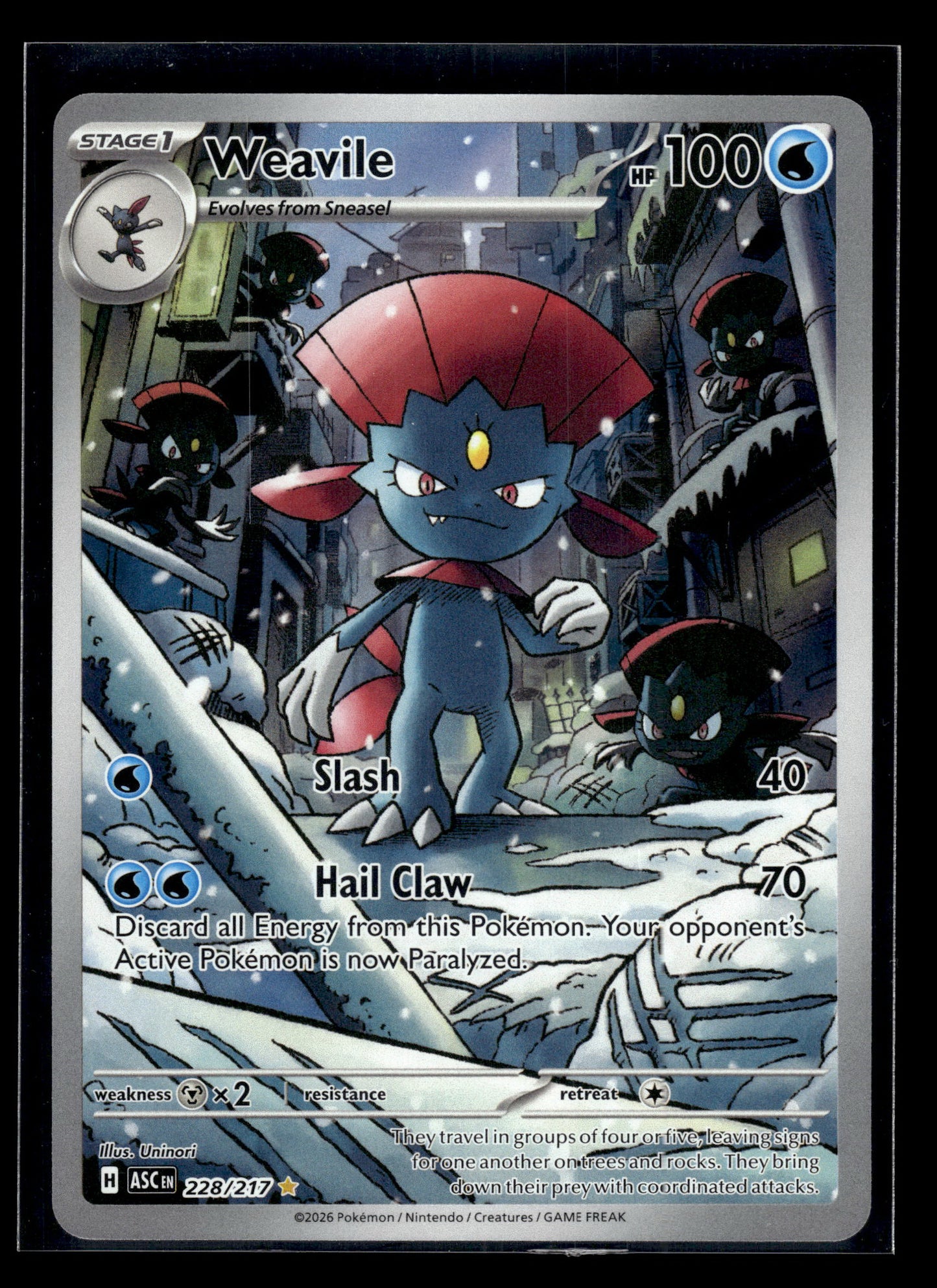 Weavile #228/217 Ascended Heroes NM