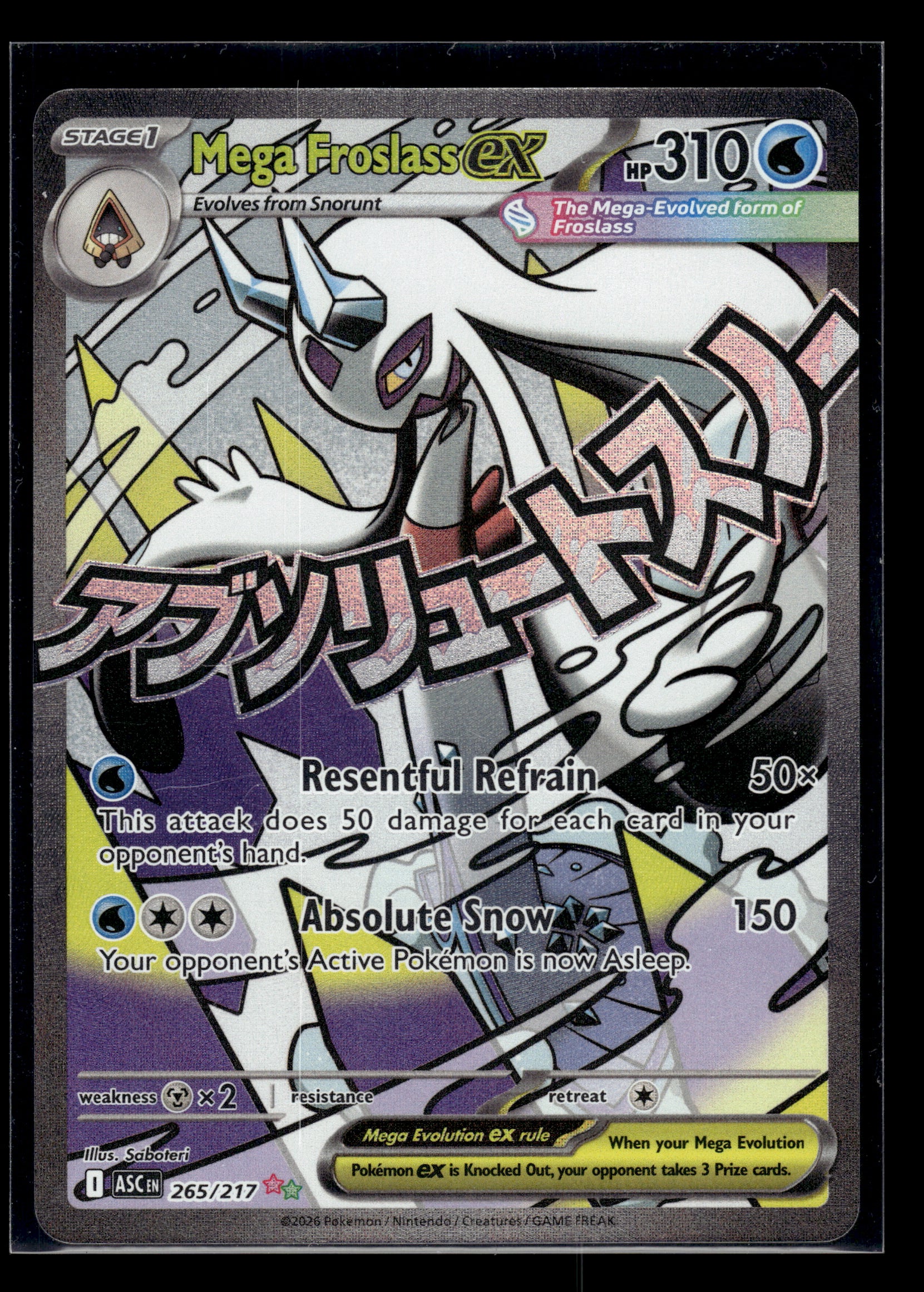 Mega Froslass ex #265/217 Ascended Heroes NM