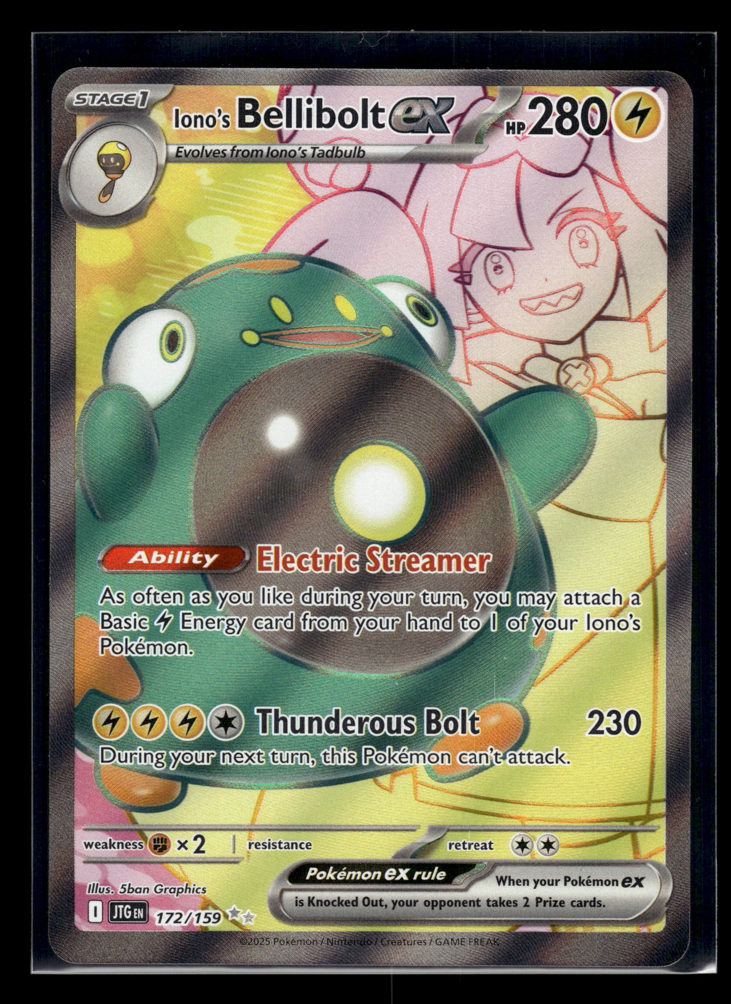 Iono's Bellibolt ex #172/159 Journey Together VLP
