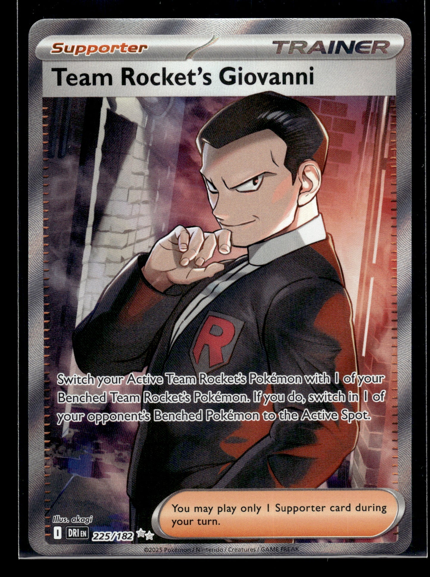 Team Rocket's Giovanni #225/182 Destined Rivals VLP