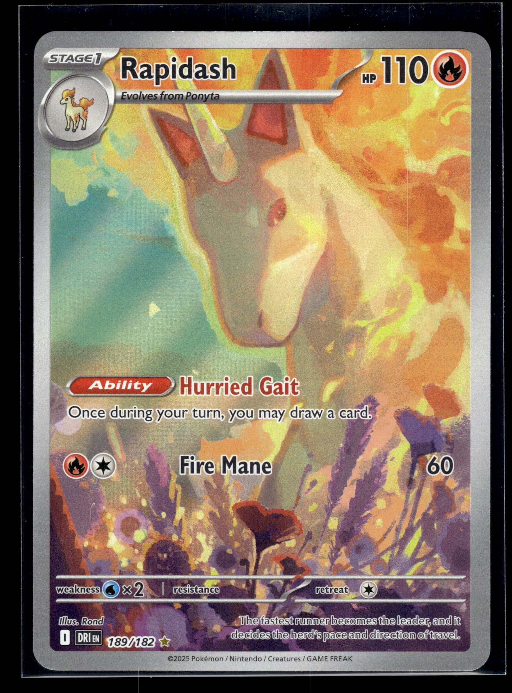 Rapidash #189/182 Destined Rivals VLP