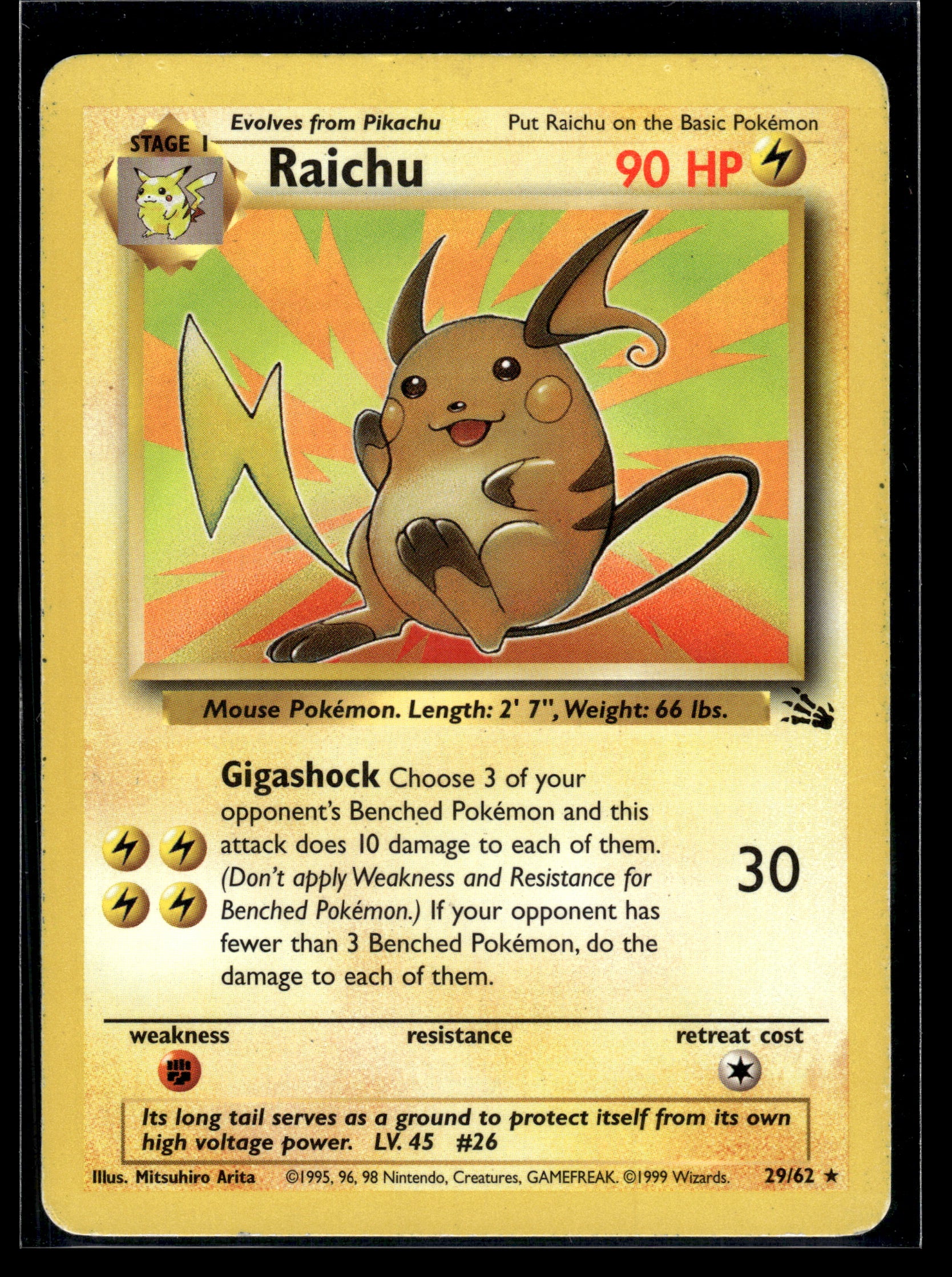 Raichu #29/62 Fossil MP