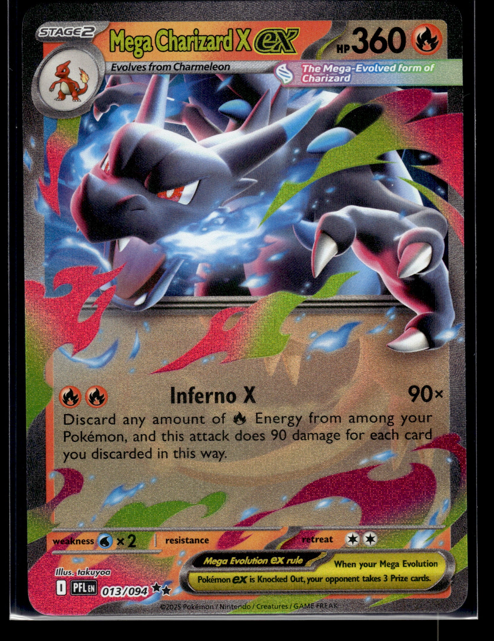 Mega Charizard X ex #013/094 Phantasmal Flames VLP