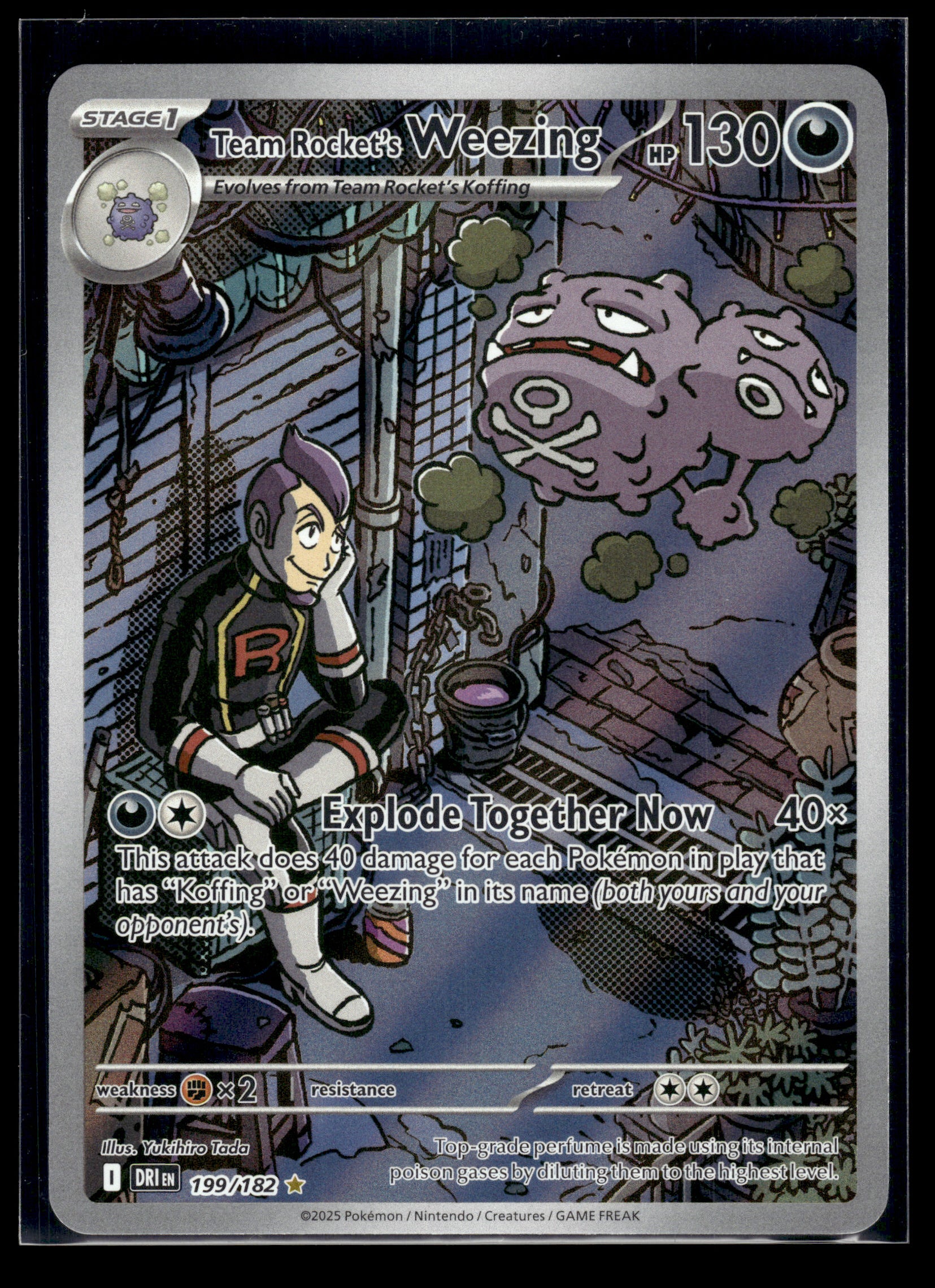 Team Rocket's Weezing #199/182 Destined Rivals LP