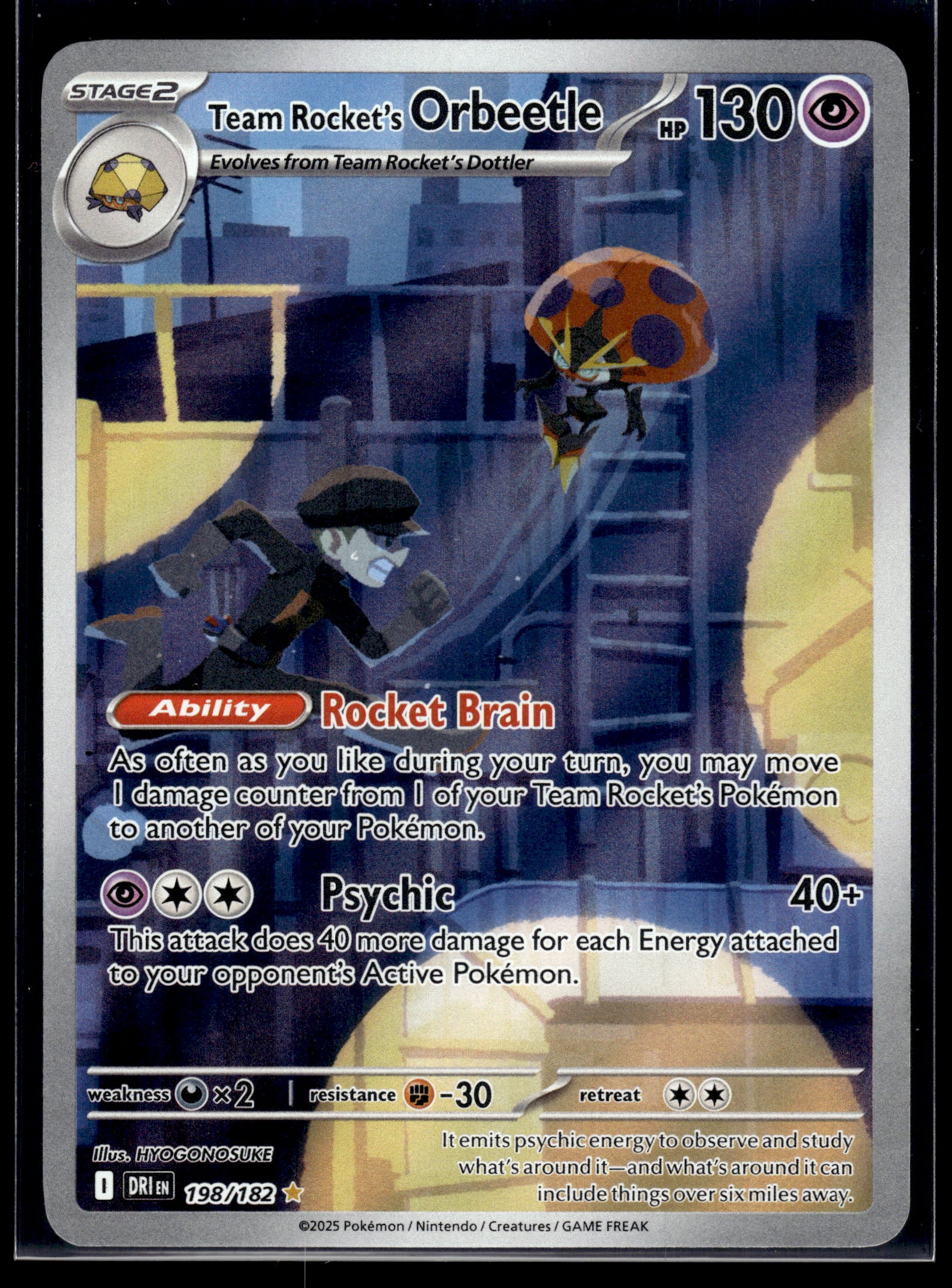 Team Rocket's Orbeetle #198/182 Destined Rivals VLP