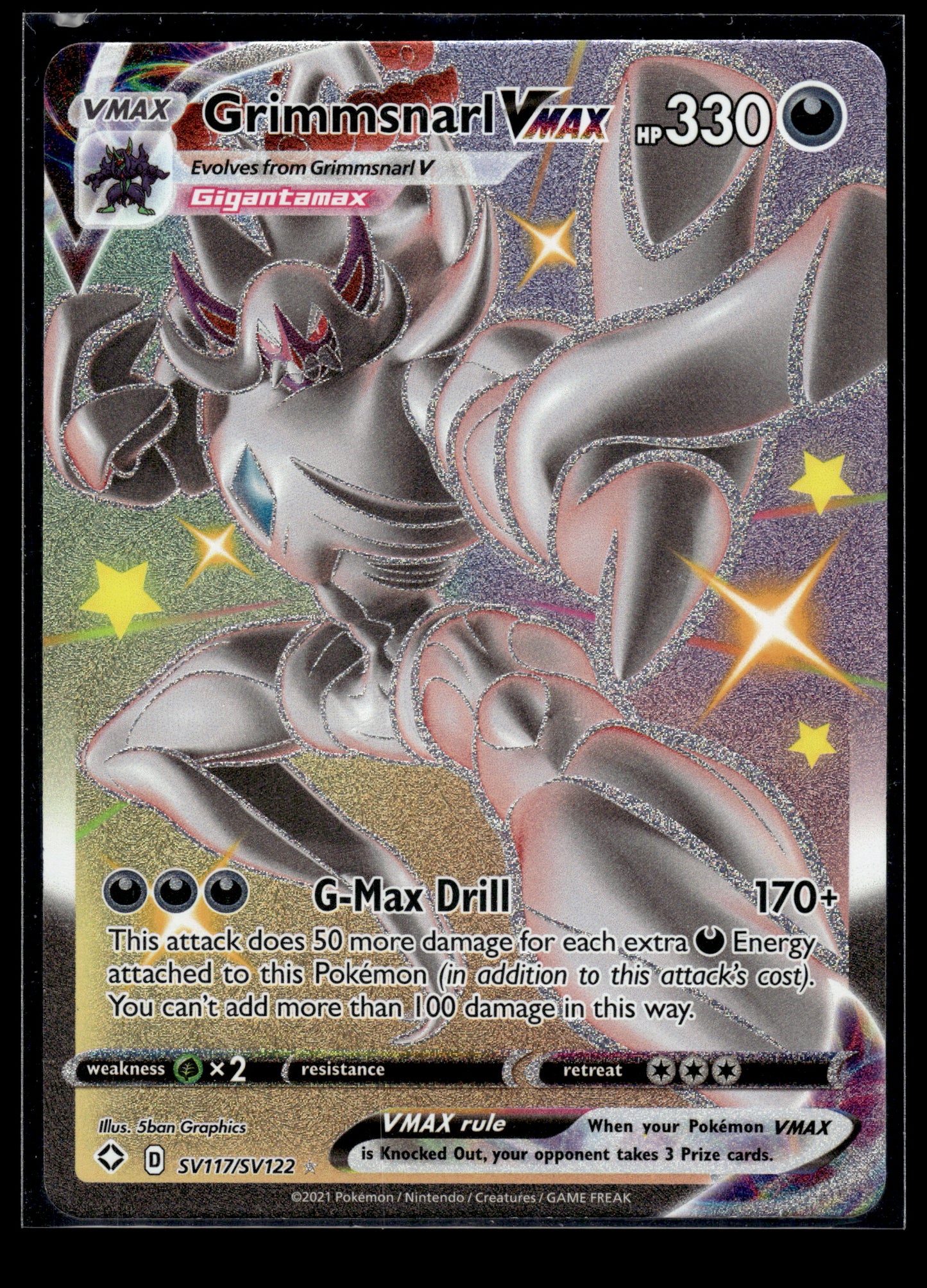Grimmsnarl VMAX #SV117/SV122 Shining Fates VLP