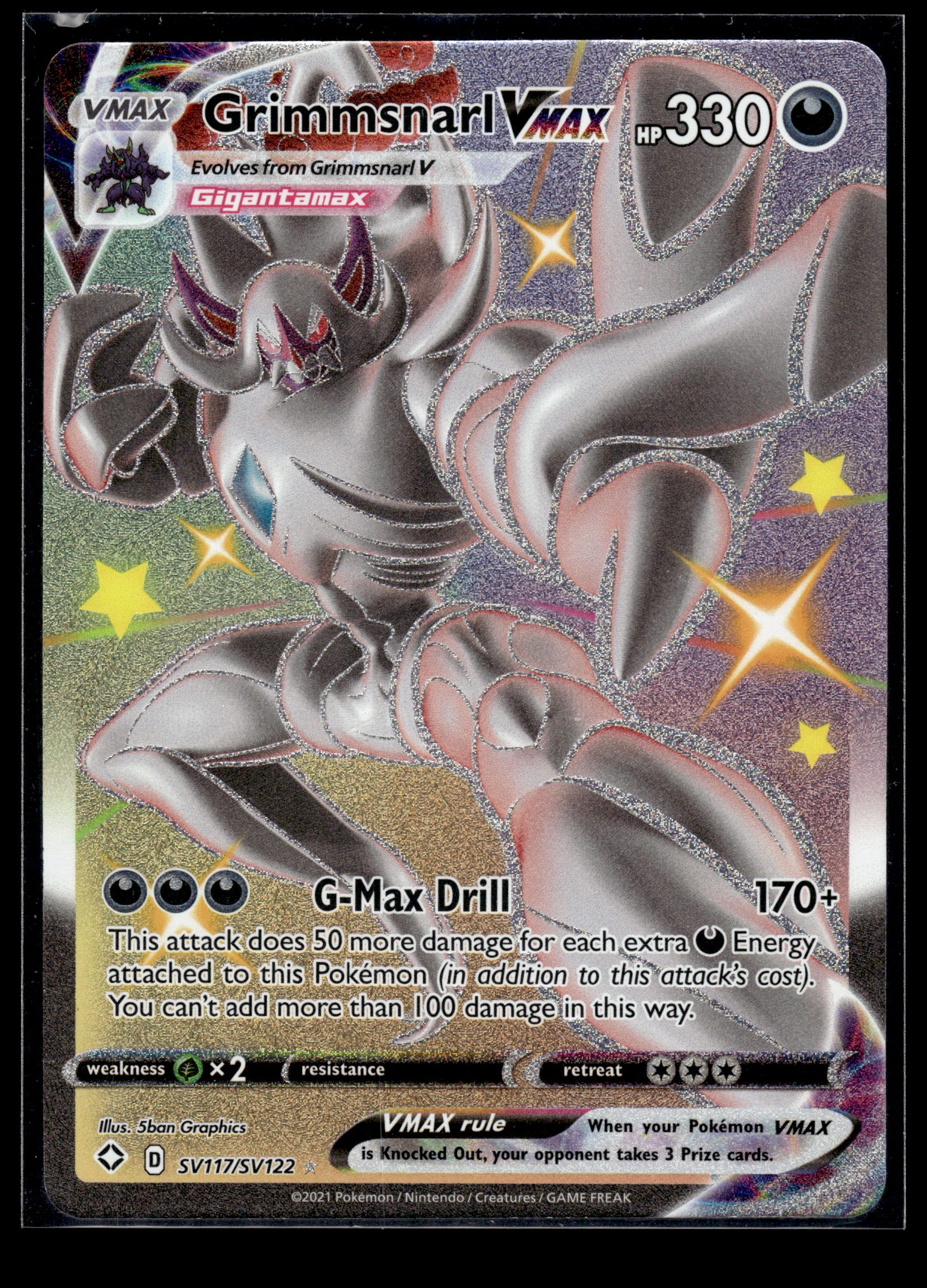 Grimmsnarl VMAX #SV117/SV122 Shining Fates VLP