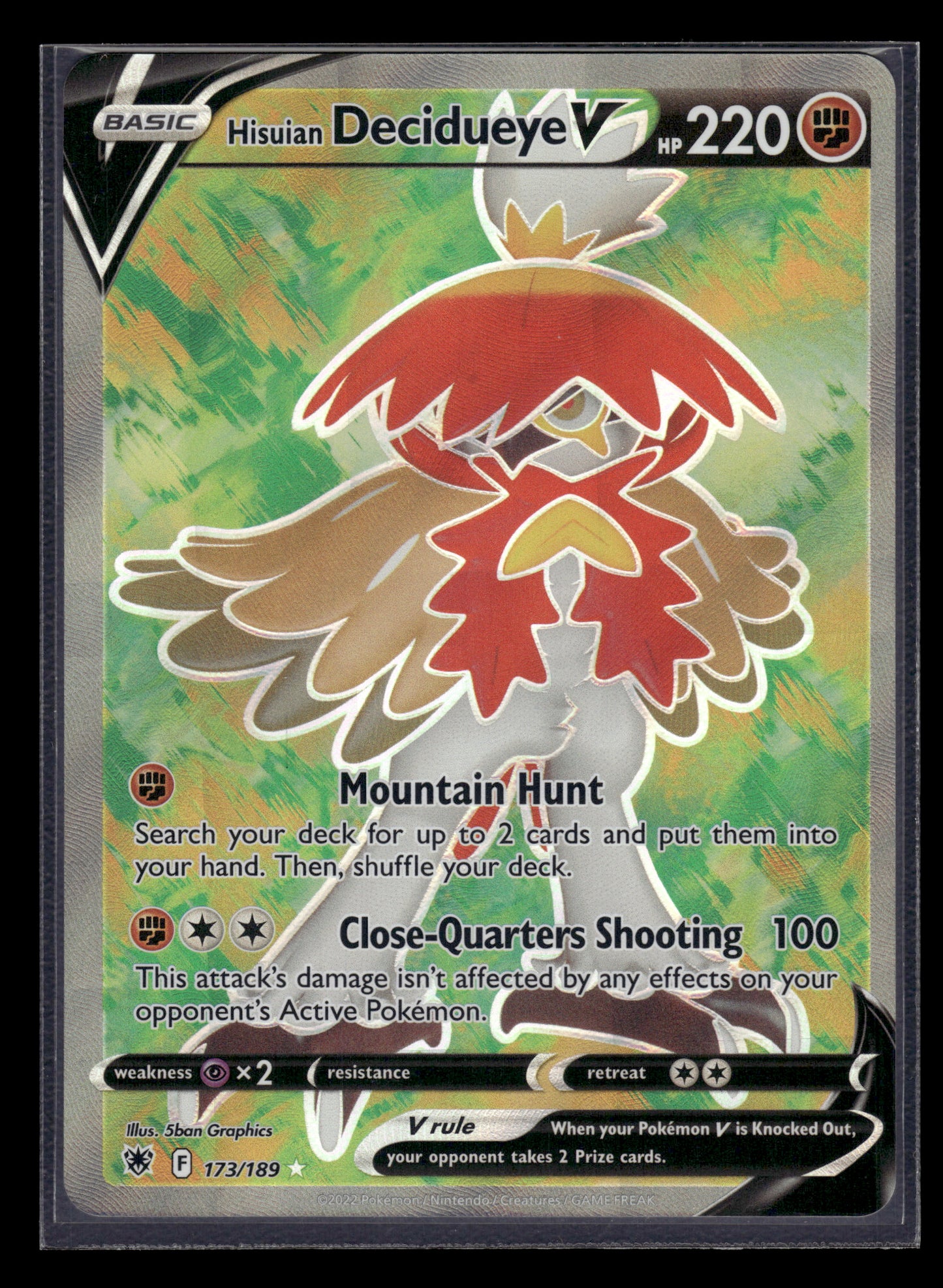 Hisuian Decidueye V #173/189 Astral Radiance VLP