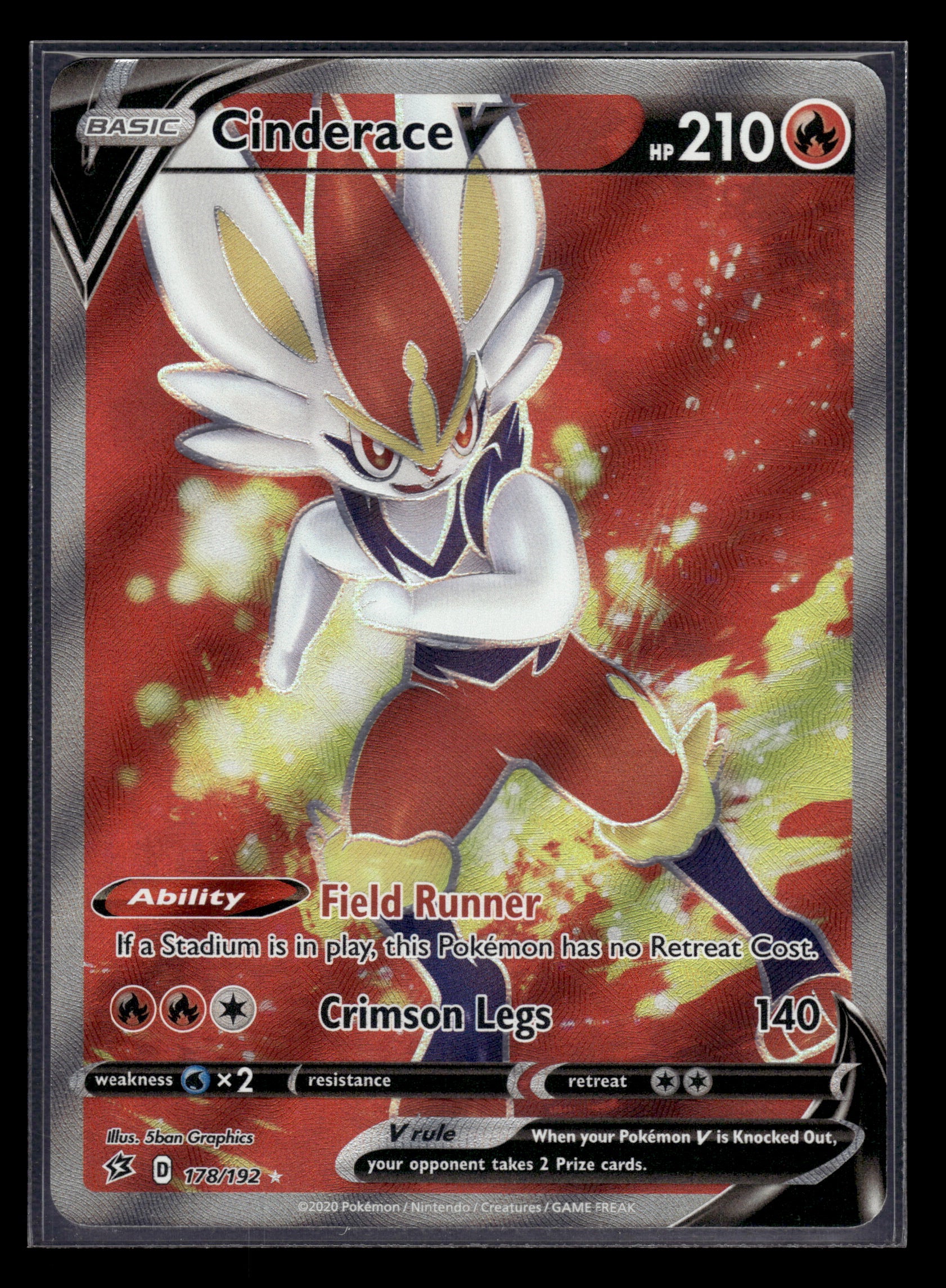 Cinderace V #178/192 Rebel Clash VLP