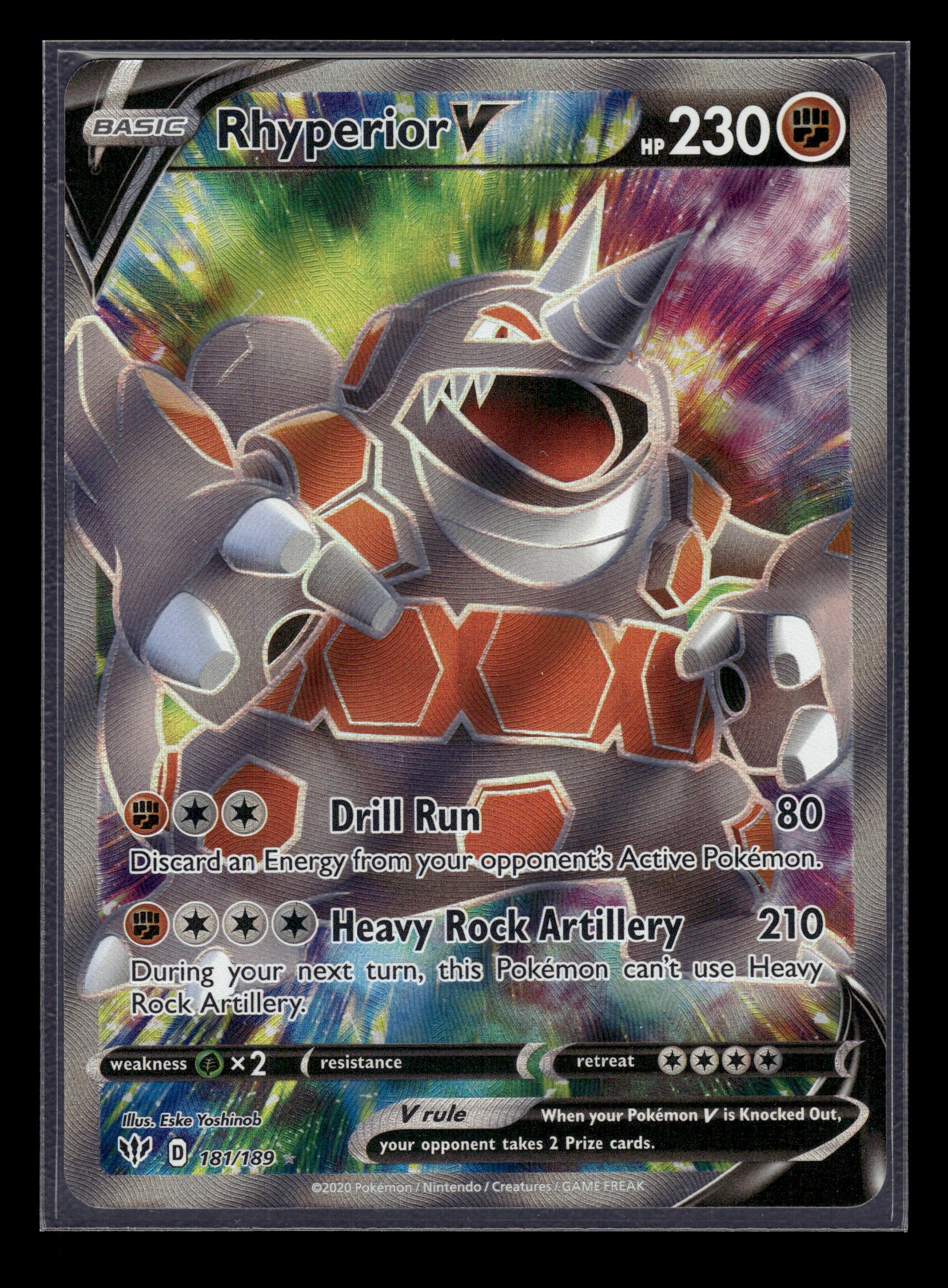 Rhyperior V #181/189 Darkness Ablaze VLP