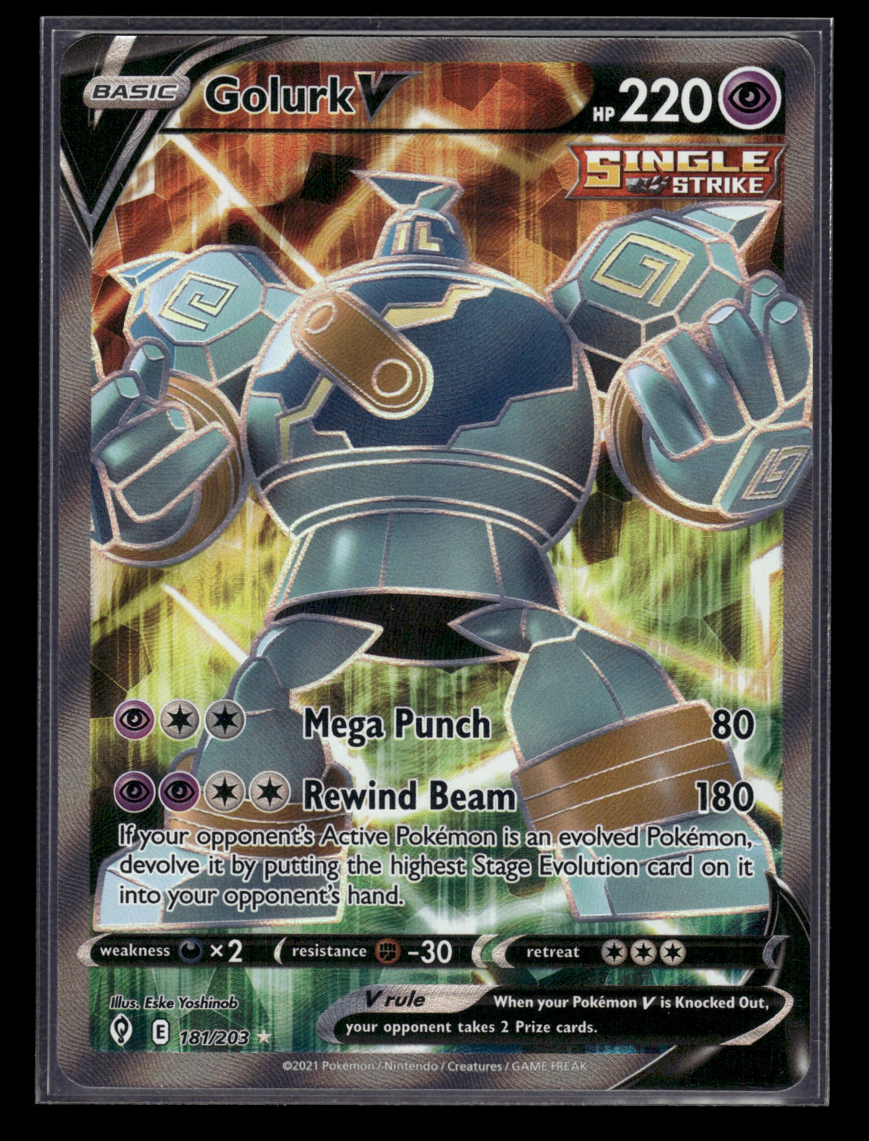 Golurk V #181/203 Evolving Skies NM