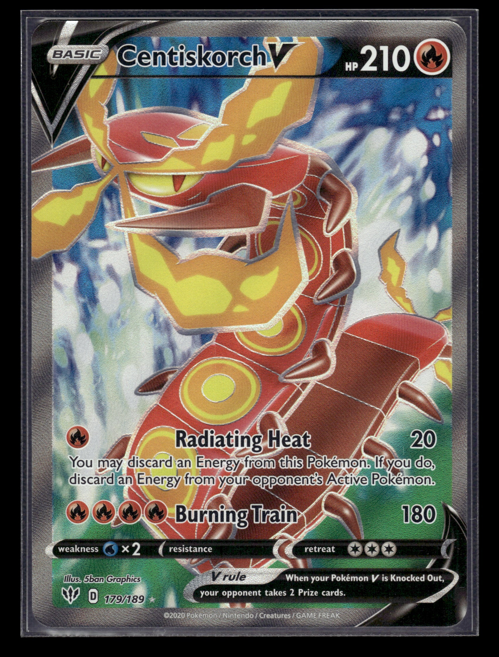 Centiskorch V #179/189 Darkness Ablaze VLP