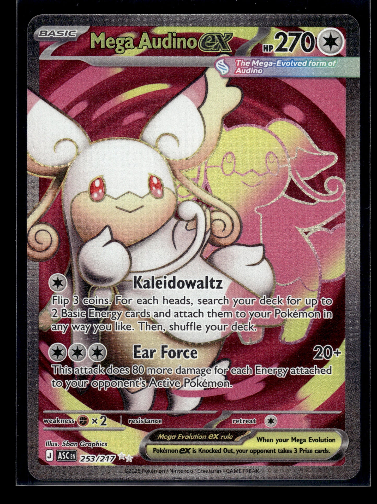 Mega Audino ex #253/217 Ascended Heroes NM