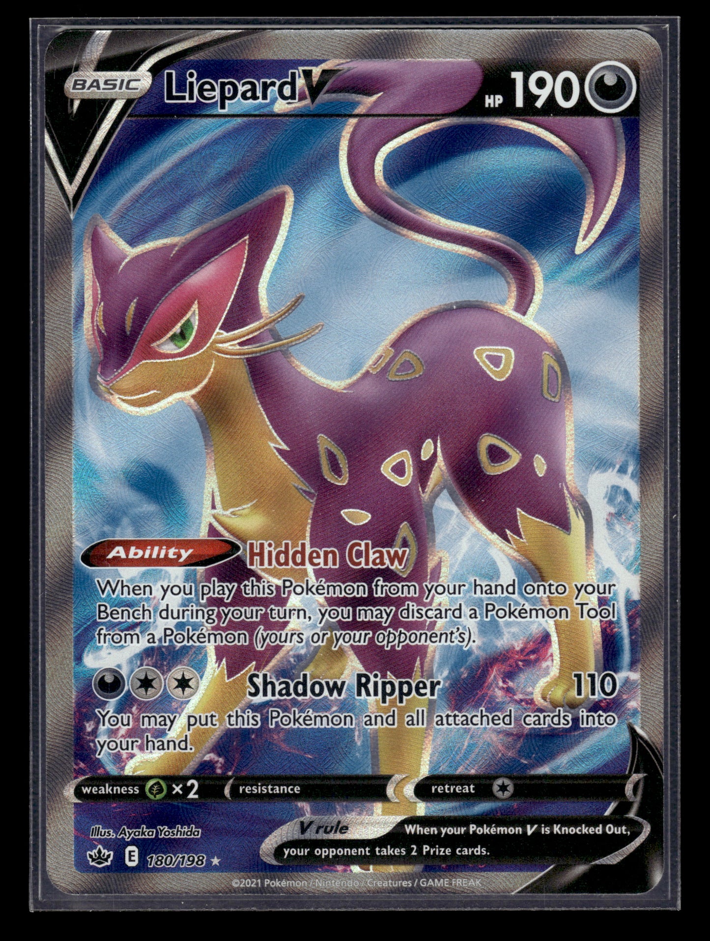 Liepard V (Full Art) #180/198 Chilling Reign VLP