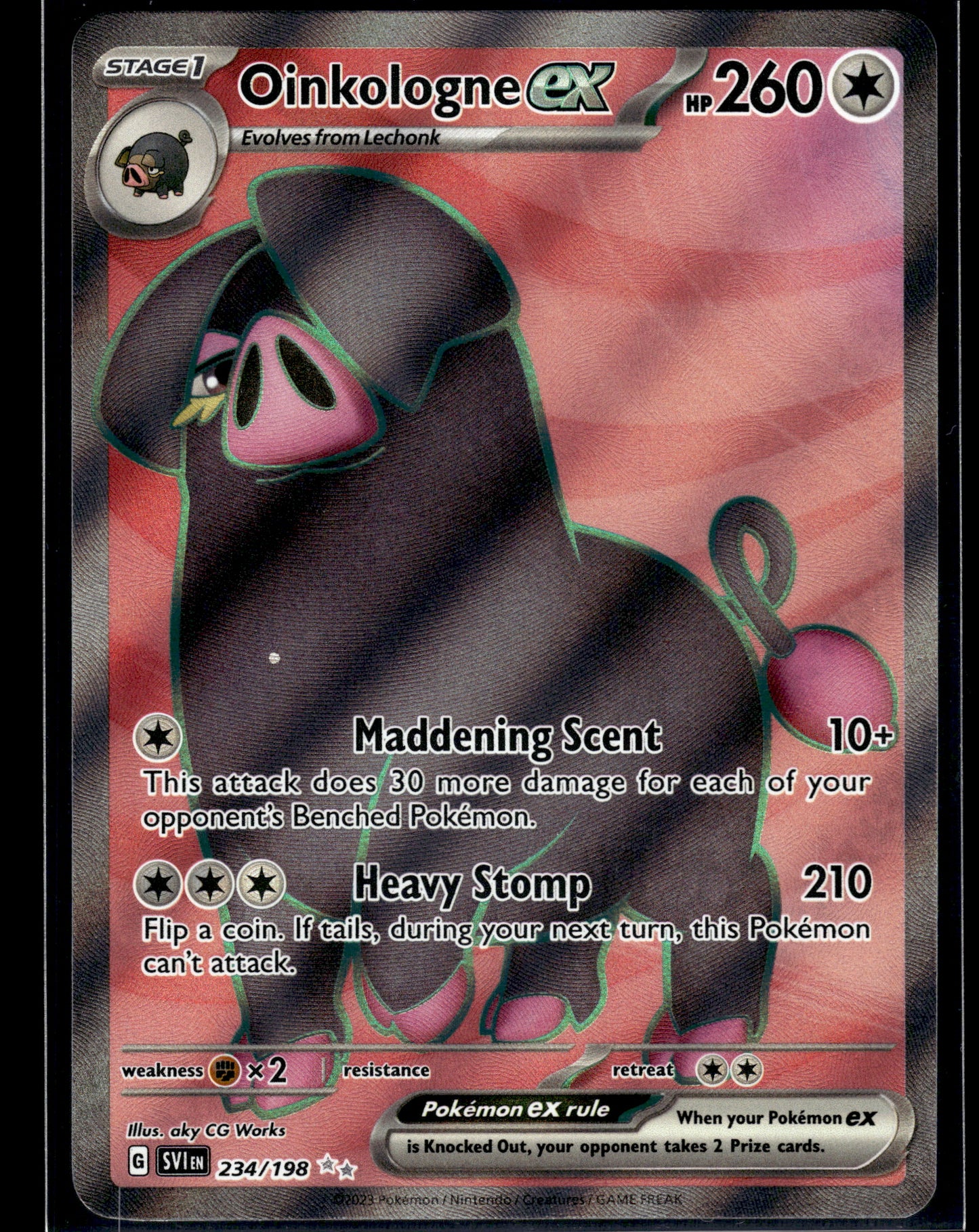 Oinkologne ex #234/198 Scarlet & Violet Base Set VLP