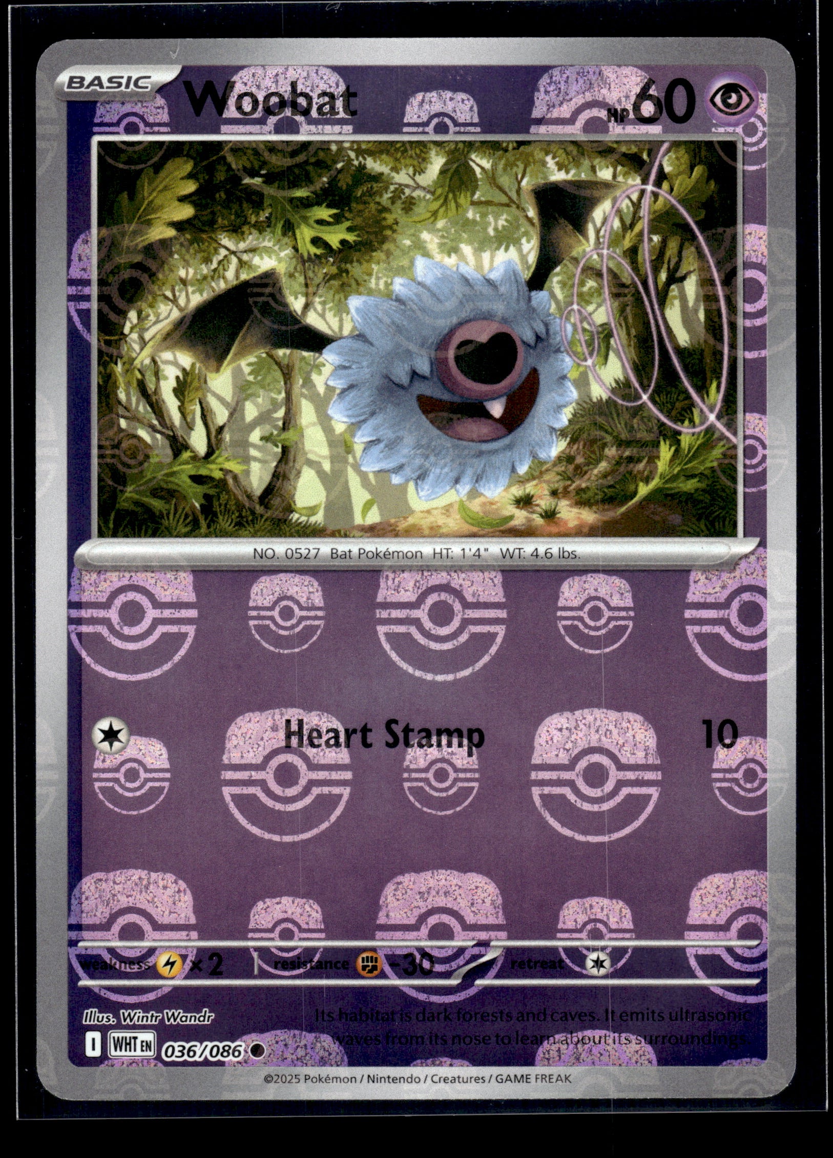Woobat (Master Ball) #036/086 White Flare LP