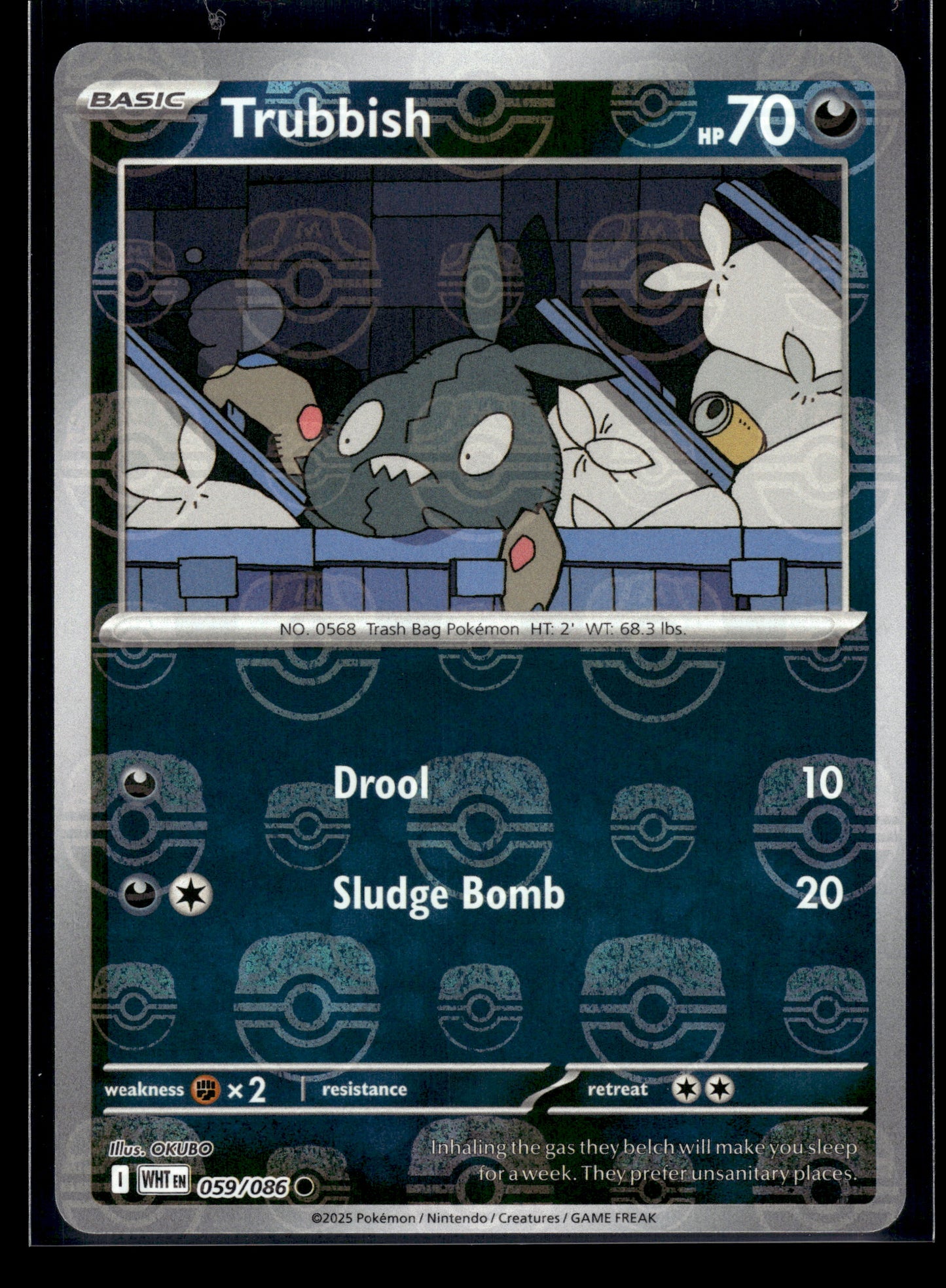 Trubbish (Master Ball) #059/086 White Flare NM