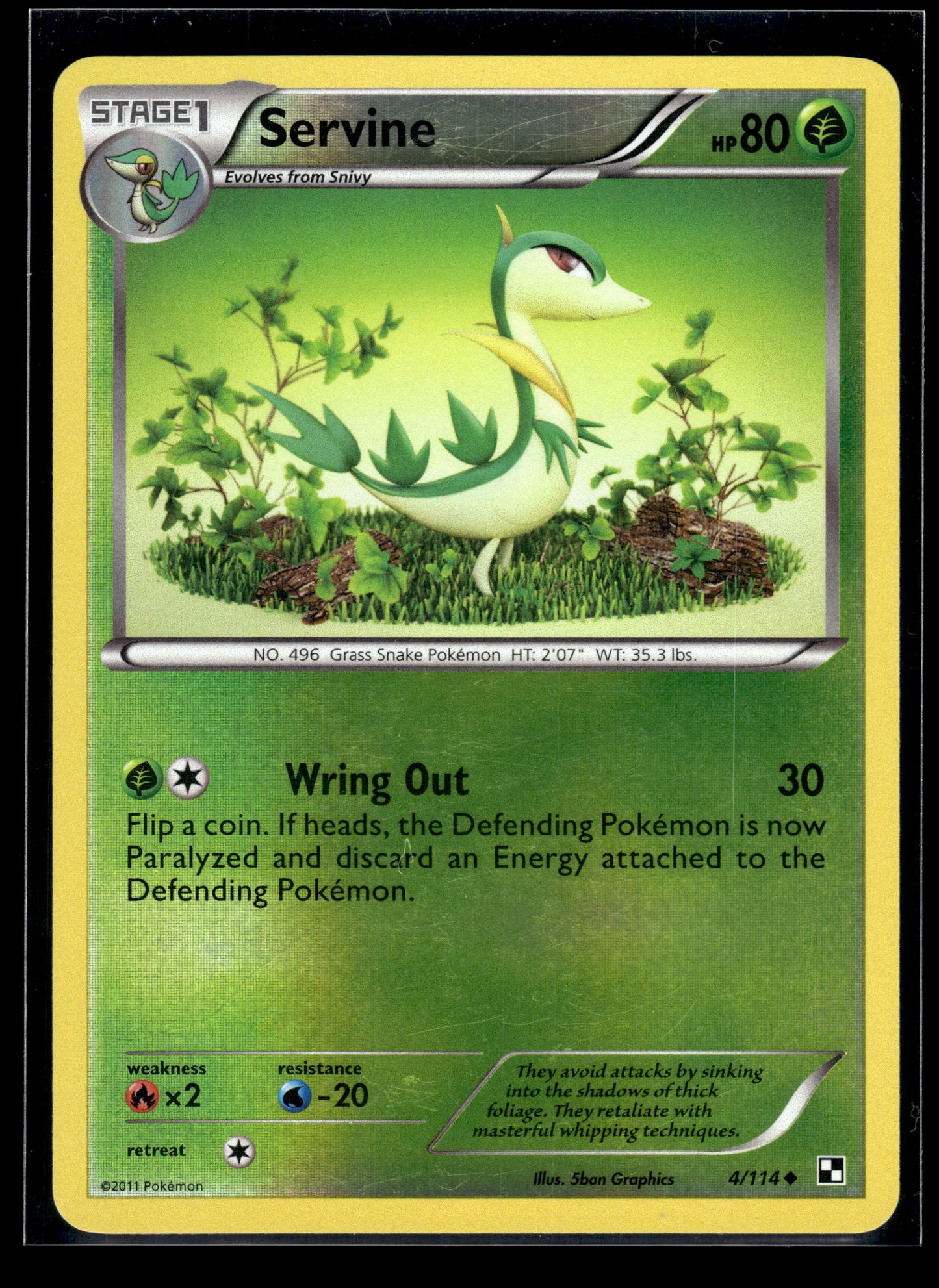 Servine #4/114 Reverse Holo Black and White LP