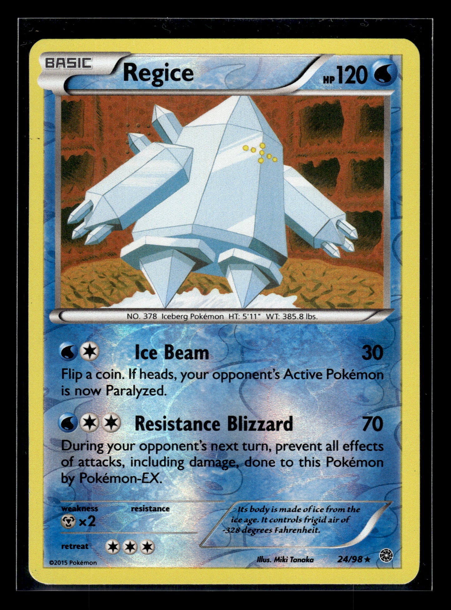 Regice #24/98 Reverse Holo XY - Ancient Origins MP